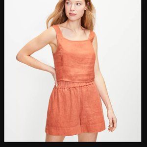 Lou & Grey Linen Pull On Shorts Sz M - Part of matching set!